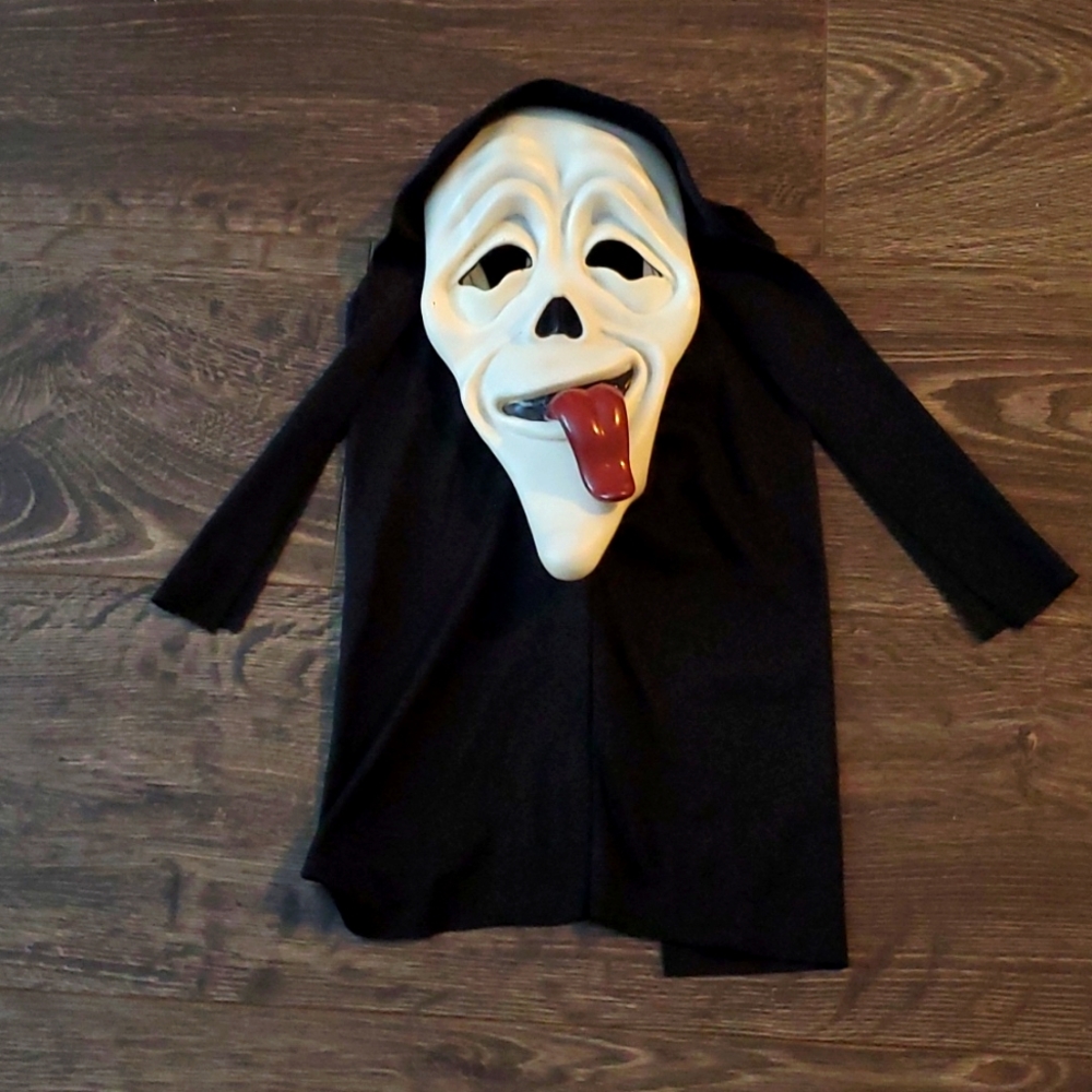 Vintage Scream Ghost Face 'Wassup' Tongue Mask Easter Unlimited Scary Movie Mask